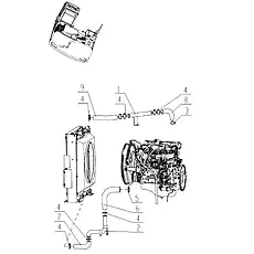 Pipe;Air - Блок «Inter Cooler Piping»  (номер на схеме: 1)