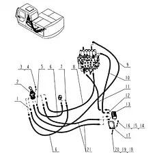 Bolt M8×25 GB/T 5783-2000 - Блок «Left pilot control line assembly»  (номер на схеме: 20)