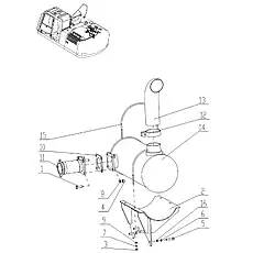 Hose clamp - Блок «Muffler Support»  (номер на схеме: 12)