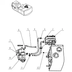 Pump K3V112DTP-1Y9R-9ND9-AV - Блок «Pump support assembly 1»  (номер на схеме: 10)