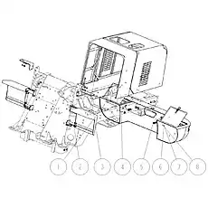 Mudguard assembly  - Блок «Система капота»  (номер на схеме: 2)