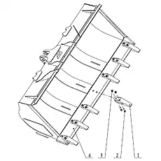 Bolt M20X85 - Блок «Bucket Assembly 32E0735-05 43C3830»  (номер на схеме: 2)