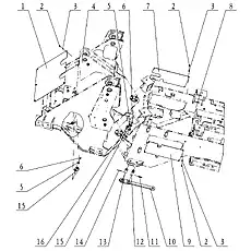 Bolt M8X16 - Блок «Frame System 30E0531-01 01»  (номер на схеме: 2)