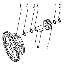 Pin 504015G - Блок «Axle system-8»  (номер на схеме: 7)