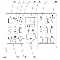 АВАРИЙНЫЙ ВЫКЛЮЧАТЕЛЬ - Блок «Сборка панели приборов»  (номер на схеме: 8)