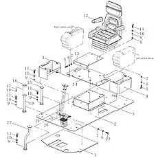 Bolt M8×25 GB/T5783 - Блок «Cab assembly»  (номер на схеме: 11)