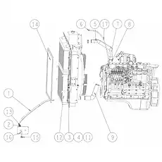 WORM GEAR CLAMP 12-20 - Блок «COOLING SYSTEM»  (номер на схеме: 6)