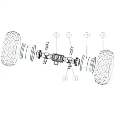 AXLE (192/75) - Блок «TRANSMISSION SYSTEM»  (номер на схеме: 7)