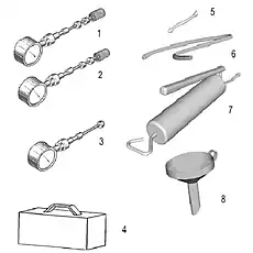 HEAVY MATERIAL BUCKET 600CC (97204) - Блок «XS143 ATTACHED TOOLS»  (номер на схеме: 7)