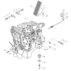 Engine left bracket - Блок «Power System-1 (Balance QSB4.5)»  (номер на схеме: 17)