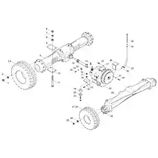 Front axle - Блок «Transmission System-1 (Two drive)»  (номер на схеме: 29)