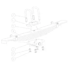 Гайка M20×2 GB/T6171-2000 - Блок «Сборка рессоры в сборе»  (номер на схеме: 2)