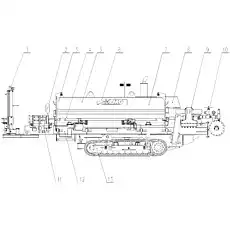 Engine System - Блок «XZ180 Horizontal Directional Drill 0041700000»  (номер на схеме: 6)