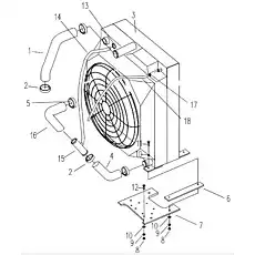 Radiator - Блок «Radiator Assembly 0042407001»  (номер на схеме: 3)