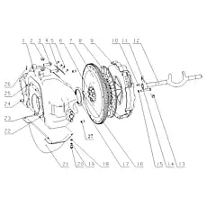 Bolt M8×16 - Блок &laquo;Сцепление в сборе&raquo;  (номер на схеме: 20)
