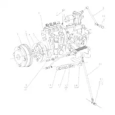 Bolt M10×20 - Блок «Форсунки топливного насоса в сборе»  (номер на схеме: 15)