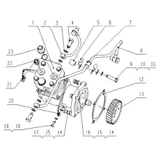 Air compressor gear - Блок &laquo;Пневматический воздушный компрессор в сборе&raquo;  (номер на схеме: 13)