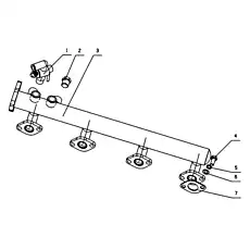 Bolt M8×20 - Блок «Водопроводная труба и шланг радиатора в сборе»  (номер на схеме: 4)