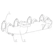Exhaust pipe - Блок «D7100-1008200/04 Запчасти трубок выпускного воздуха»  (номер на схеме: 3)