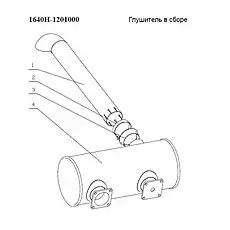 Крышка впускной воздухогорловины - Блок «1640H-1201000 Глушитель в сборе»  (номер на схеме: 3)