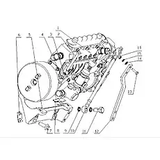 Injection pump bracket - Блок «B7601-1111000/13 Форсунки топливного насоса в сборе»  (номер на схеме: 5)