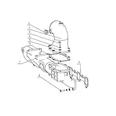 Heater gasket - Блок «B7617-1008100/09 Часть впускной трубки»  (номер на схеме: 6)