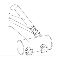 Muffler smoke exhauster - Блок «B7601-1201000/06 Глушитель в сборе»  (номер на схеме: 1)