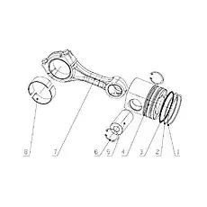 Connecting rod bearing shell - Блок «340-1004000/01 Поршень шатуна в сборе»  (номер на схеме: 8)