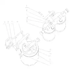 Fuel filter - Блок «Топливный фильтр в сборе»  (номер на схеме: 5)