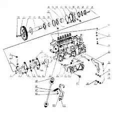 Fuel injector pump gear - Блок «M3001-1111000 Форсунки топливного насоса в сборе»  (номер на схеме: 42)