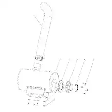 Muffler intake connecting pipe - Блок «M3015-1201000 Глушитель в сборе»  (номер на схеме: 4)