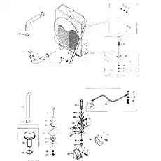 Входная водяная труба - Блок «Установка двигателя»  (номер на схеме: 1)