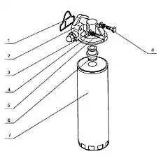 Oil filter gasket (damageable) - Блок «G0100-1012000 Масляный фильтр в сборе»  (номер на схеме: 1)