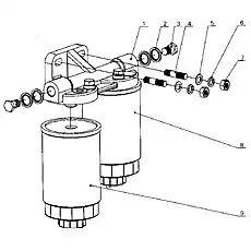 Oil/water separator assembly (damageable) - Блок «G0100-1105000 Топливный фильтр в сборе»  (номер на схеме: 8)