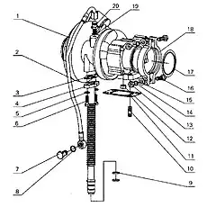 Turbocharger oil inlet hose - Блок «G0100-1118000 Турбокомпрессор в сборе»  (номер на схеме: 2)