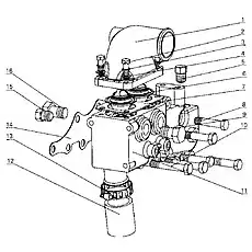 Water drain valve handle - Блок «G0100-1306000 Термостат в сборе»  (номер на схеме: 1)