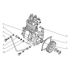 Air compressor gear - Блок «D0200-3509000 Воздушный компрессор в сборе»  (номер на схеме: 1)