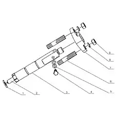 Stud M10x35 - Блок «D0800-1112000 Топливные форсунки в сборе»  (номер на схеме: 6)