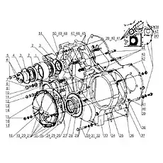 Timing gear housing cover - Блок «D30-1002030A Запчасти корпуса механизма синхронизации»  (номер на схеме: 33)