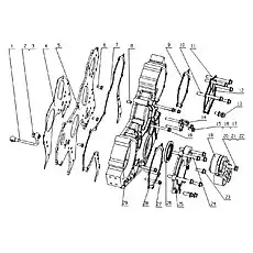 Injection pump gear cover - Блок «E2100-1002200 Запчасти корпуса редуктора»  (номер на схеме: 25)