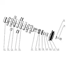 Belt tension bolt - Блок «E24YB-1005000 Коленчатый вал демпфера вибрации в сборе»  (номер на схеме: 15)