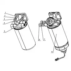 Fuel prefilter parts - Блок «G2100-1105000 Топливный фильтр в сборе»  (номер на схеме: 8)