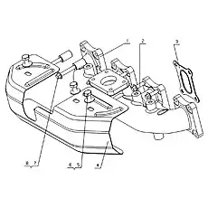Exhaust manifold washer assembly - Блок «G2A00-1008200 Запчасти выпускного коллектора»  (номер на схеме: 3)