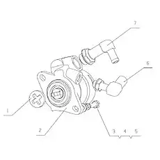 Steering pump - Блок «G0219-3407000 Насос рулевого управления в сборе»  (номер на схеме: 2)