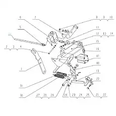 Throttle handle - Блок «G02CA-1130000 Форсунки топливного насоса в сборе»  (номер на схеме: 20)