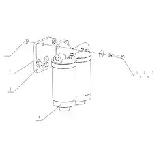 Water separator and filter assembly - Блок «G0803-1105000 Топливный фильтр в сборе»  (номер на схеме: 4)