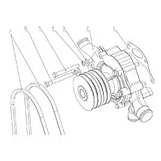 Water pump belt - Блок «G5800-1307000 Водяной насос в сборе»  (номер на схеме: 7)