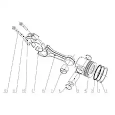 Piston ring assembly (A) (Optional) - Блок «G6000-1004000 Поршень и узел шатуна»  (номер на схеме: 3)