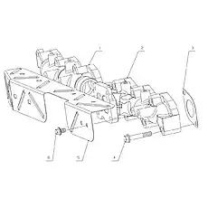 Rear exhaust manifold - Блок «G6000-1008020 Выпускной коллектор в сборе»  (номер на схеме: 2)