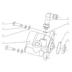 Steering pump (Опционально) - Блок «Гидроусилитель руля»  (номер на схеме: 1)